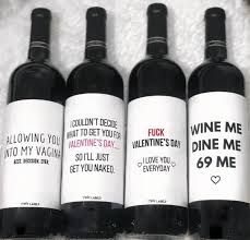 Funny Valentines Day Wine Label Set Funny Valentines Day Wine Label Funny Valentines Day Gift Gifts For Him Funny Gift For Him Valentines Day Wine Funny Wine Bottle Labels Wine Bottle