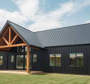 Steel Building Home with Large Porch (2 Bedroom, 1,200 Sq Ft) in Black with  Covered Porch, 1 Story - Steel Metal Building Home Kit