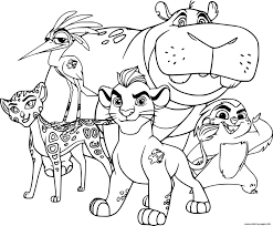 Simba and nala has a family of their own. Lion Guard Characters Coloring Pages Printable