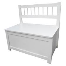 Charming bench seat with fanciful fairy seat back special message: Buy Kids Storage Toy Box Bench Seat White Grays Australia