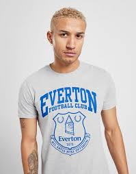 Wappen der saison 2013/14 des fc everton. Official Team Everton F C Crest T Shirt Herren Grau Jd Sports