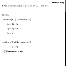 Any x = (x 1, x n) that satisfies all the constraints. Ex 12 2 11 The Corner Points Of Feasible Region Determined