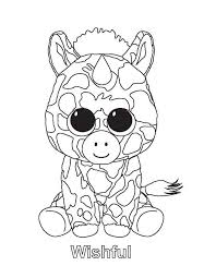 Beanie boo coloring pages featuring favorite the stuffed animals. Wishful Beanie Boo Coloring Page Free Printable Coloring Pages For Kids