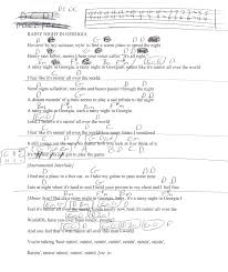 Rainy Night In Georgia Brook Benton Guitar Chord Chart In