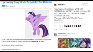 Top movies with similar genre to untitled my little pony movie. My Little Pony Generation 5 Cgi Movie Premiering On September 24 2021 Youtube