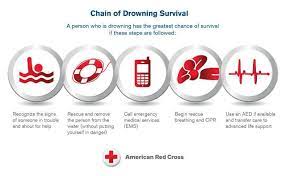 Chain Of Drowning Survival Http Www Redcross Org Images Media Customproductcatalog M17641019 Chain Of Drowning Su Drowning Medical Services First Aid Cpr