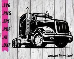 Semi Truck Svg Truck Driver Semi Truck Clipart 18 Wheeler Etsy In 2021 Semi Trucks Truck Driver Svg
