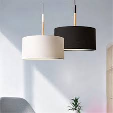 Scandinavian Style Modern D25cm D40cm Pendant Lighting High Quality Black White Big Fabric Cloth Sh Ceiling Lamp Design Pendant Ceiling Lamp Ceiling Lamp White