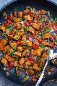 Vegetarian Sweet Potato Hash Two Kooks In The Kitchen Recipe Paprika Recipes Vegetarian Vegetarian Sweet Potato Recipes Sweet Potato Hash