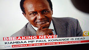 Koinange was elected on a jubilee party ticket in the 2017 general election. Am3bk0ppggvzqm