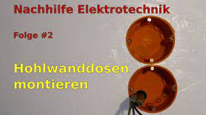 Einfach genial kabelfinder im trockenbau für steckdosen und. Nachhilfe Elektrotechnik 2 Montage Von Hohlwanddosen Youtube