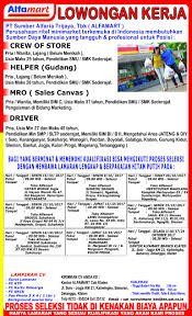 Klaten, indonesia · 1 hotels available. Info Lowongan Kerja Dan Jangan Nganggur Langsung Ke Tkp Yaa Loker Alfamart Bulan Oktober 2017