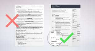 Licenses Certifications On A Resume Sample Easy Tips