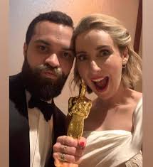 Oscar Winner, Julia Kennelly, in a Michael Fausto gown for the 92nd Academy  Awards. Her film, The Neighbor's Window, won for Best Live Action Short.
