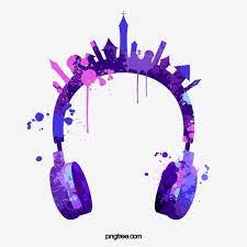 Purple Paint Splashing Headphones Headset Head Mounted Color Png Transparent Clipart Image And Psd File For Free Download Purple Paint Watercolor Splash Android Phone Wallpaper