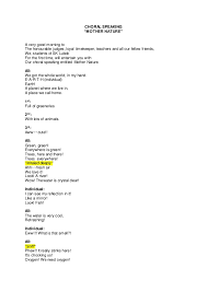 Yes, yes we know but the all : Choral Speaking Text