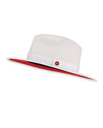 Keith And James Queen Red Brim Wool Fedora Hat White Wool Fedora Hat Fedora Hat Wool Fedora