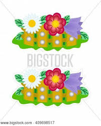 A beautiful flowers in the garden photography abstract. Vector Sticker White Vector Photo Free Trial Bigstock