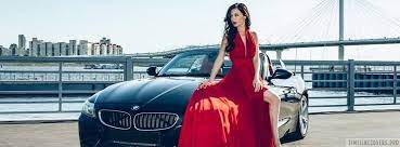Bmw And A Lady In Red Facebook Cover Lady In Red Cover Photos Facebook Cover Photos