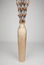 People love to live in a well decorated house. Leewadee Tall Big Floor Standing Vase For Home Decor 36 Inches Mango Wood Golden Tall Floor Vases Floor Vase Floor Vase Decor