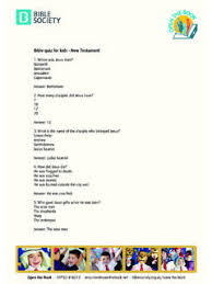 Who did god tell to build an ark? Bible Quiz For Kids New Testament Bible Quiz For Kids New Testament Pdf Pdf4pro