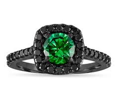 Black And Green Wedding Rings 1 68 Carat Green Diamond Engagement Ring Green Black Diamond Vintage Wedding Ring 14k Black Gold Unique Halo Certified Handmade In 2020 Wedding Rings Vintage Beautiful Engagement Rings Green Diamond