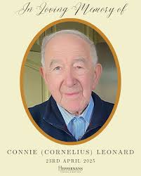 The death has occurred of Trim businessman Connie Leonard. Sympathy to his  family and colleagues.