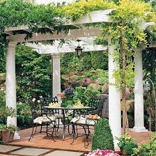 Classic Pergola Pergolas Endow A Style With Mediterranean Origins Especially Of Italy This Traditional Structure Covered In V Pergola Patio Pergola Backyard