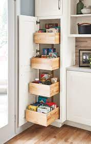 Customize your pantry cabinet for an ideal setup. A Tall Pantry With Deep Drawers Makes Achieving A Well Organized Kitchen A Breeze Click For More O Home Kitchens Kitchen Storage Solutions Kitchen Renovation