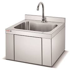 knee operated wash basin sink