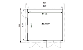Das schleppdach dient als wetterschutz zum beispiel für fahrräder geräte und kaminholz. Garage Dax 44mm 28 4m Nutzflache