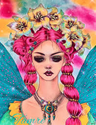 WIP Gold scrollwork, greenery, and purple flowers done. Made a start