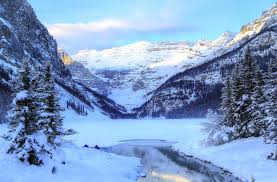 Images Banff Canada Louise Yoho Winter Nature Mountain Lake Snow Download lake louise far view scene wallpaper in full hd and widescreen resolutions.