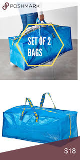 Set Of 2 Ikea Frakta Zippered Bags Zipper Bags Bags Zipper