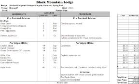 Excel Recipe Template For Chefs Chefs Resources