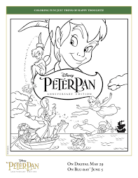 Celebrate Disney S Peter Pan 65th Anniversary Edition Release Peter Pan Coloring Pages Disney Coloring Pages Peter Pan Disney