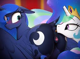 1838899 - explicit, artist:selenophile, princess celestia, princess luna,  alicorn, pony, g4, analingus, analingus on female, anatomically correct,  anus, bedroom eyes, blushing, both cutie marks, butt, clitoris, dock,  female, female on female analingus,