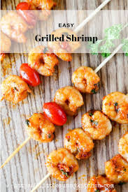 Cook the skewers directly on the grill, or use a sheet of lightly oiled foil if you're concerned about sticking. Easy Grilled Shrimp Skewers Where Shrimp Is Marinated In A Lovely Garlic Lemon And Paprika Marinade Then Thr Grilled Shrimp Skewers Shrimp Skewers Bbq Recipes