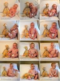 Taking Pictures In The Same Place Every Month Baby Photos Baby Pictures New Baby Products