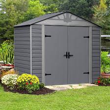 Garten Living 253 Cm X 151 Cm Gerateschuppen Aus Metall Wayfair De In 2020 Gerateschuppen Schuppen Doppeltur