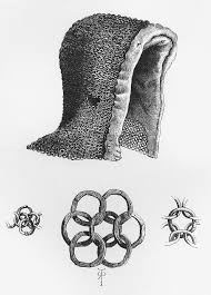 Chain Mail Hood And Example Of Drawing By Vintage Design Pics So you might now how to put chainmail links together, but making a shirt is an entirely different thing. chain mail hood and example of by vintage design pics