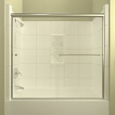 Arizona Shower Door Leter 60 X 55 38 Bypass Semi Frameless Tub Door Configuration Right Opening Finish Polished Chrome Shower Doors Bathtub Doors Frameless Shower Doors