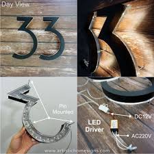 Image Result For Backlit Led House Numbers Led House Numbers House Numbers Led House