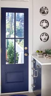 blue door contemporary kitchen