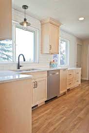 Solid maple 1/2 dovetail drawer box with fully captured 3/8 plywood bottom. Chic Natural Maple Kitchen Craftsman Kitchen Calgary By Workshop Cabinets Design Inc Houzz