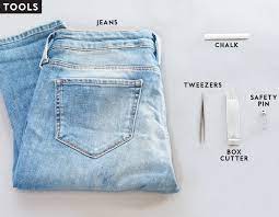 Marking the spot has some serious importance when it comes to ripping your jeans. How To Distress Your Jeans In 7 Easy Steps Instyle