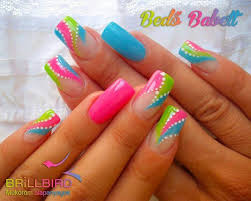 Nail Art Neon Nail Designs Neon Nail Art Bright Summer Nails Designs
