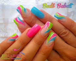 Bright nail polish colors are in for summer. Nail Art Neon Nail Designs Bright Summer Nails Designs Neon Nail Art