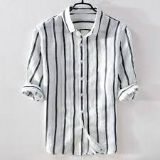 Black And White Striped T Shirt Roblox Designer Shirt For Men The Casual In 2020 Striped Shirt Men Striped Linen Shirt Men Shirt Style