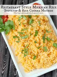 Restaurant Style Mexican Rice On The Stove Or In A Rice Cooker Mirlandra S Kitchen Recipe Mexican Rice Mexican Food Recipes Cooking Recipes